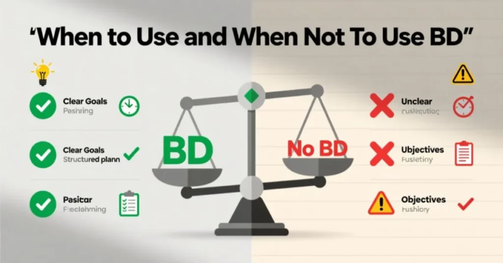 When to Use and When Not to Use BD