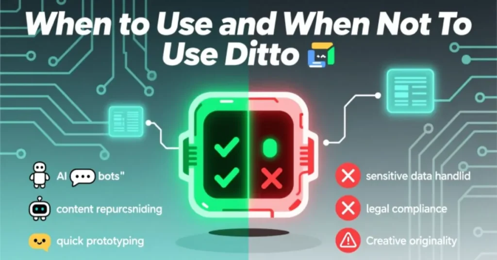 When to Use and When Not to Use Ditto 