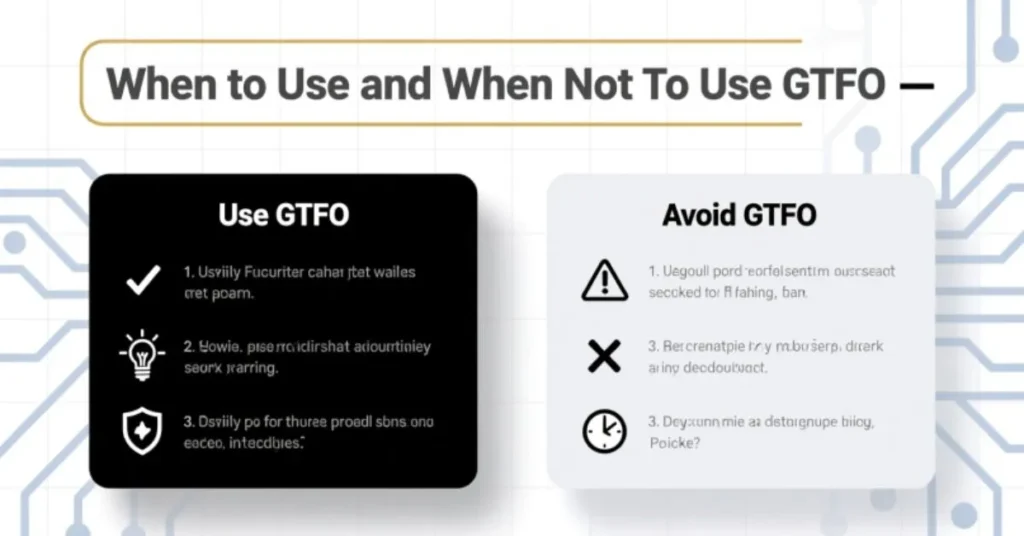 When to Use and When Not to Use GTFO