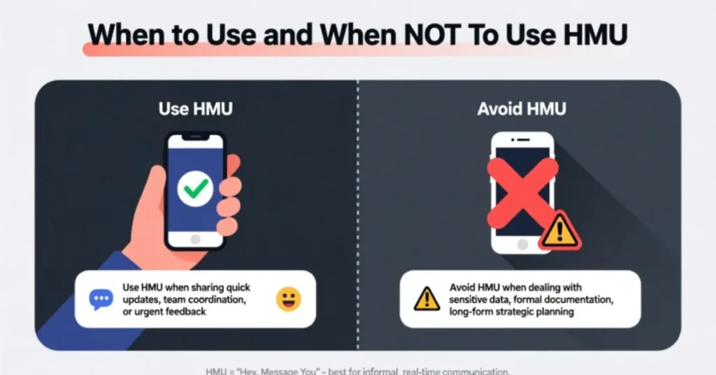 When to Use and When NOT to Use HMU