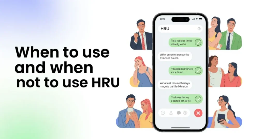 When to Use and When Not to Use HRU