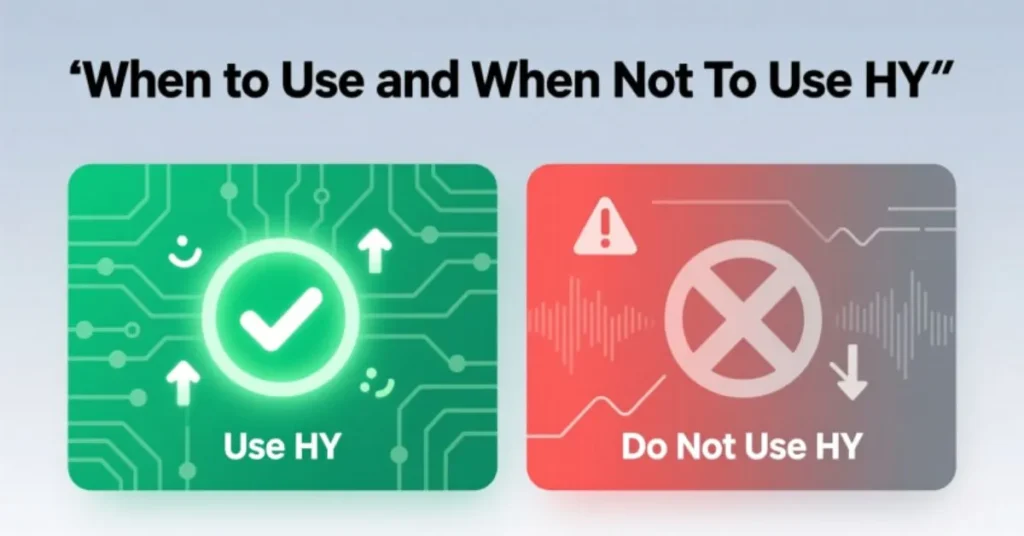 When to Use and When Not to Use HY