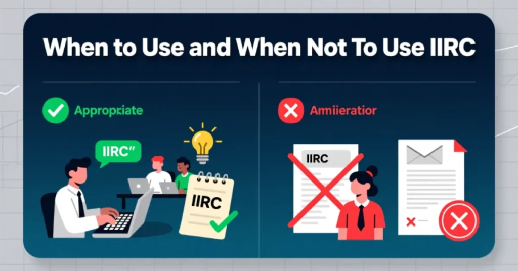 When to Use and When Not to Use IIRC