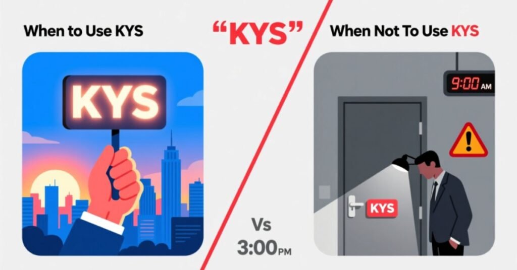 When to Use and When Not to Use KYS