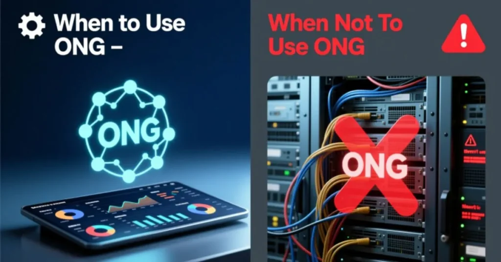When to Use and When Not to Use ONG