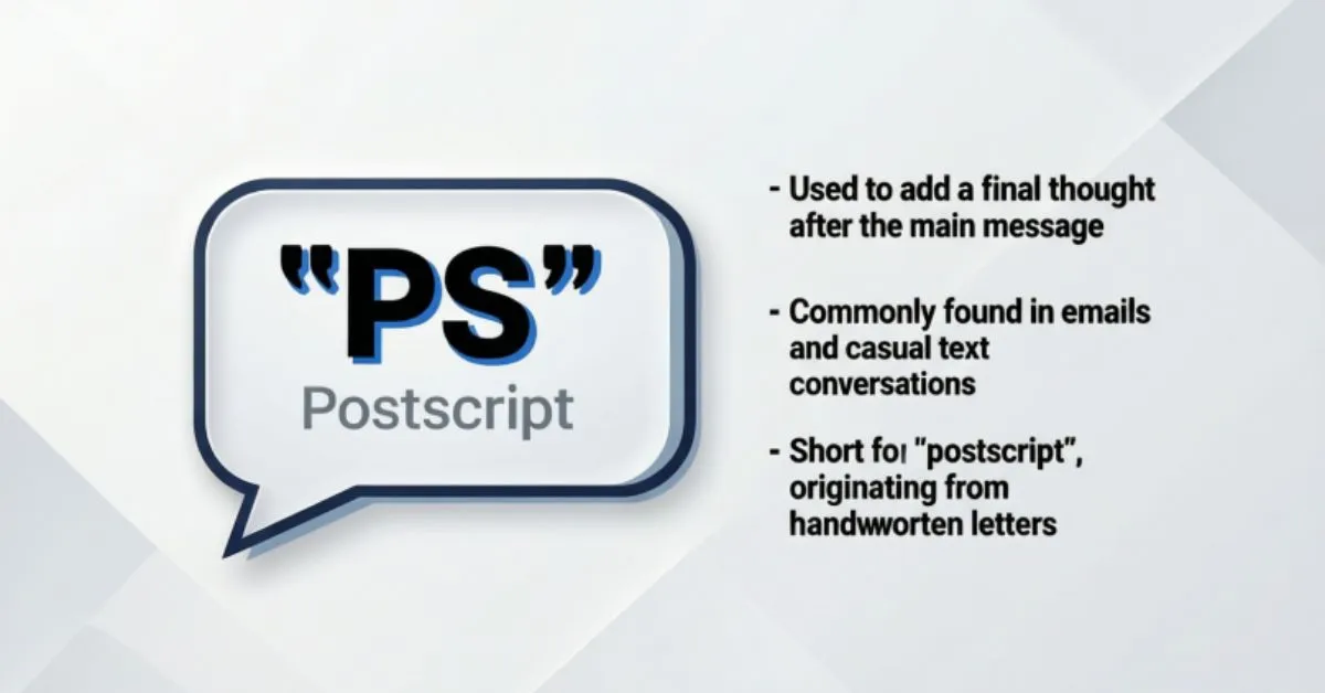 What PS Means In Text
