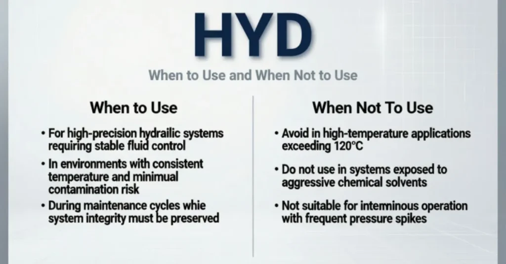 When to Use and When Not to Use HYD