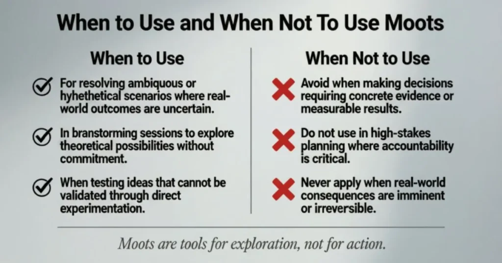 When to Use and When Not to Use Moots