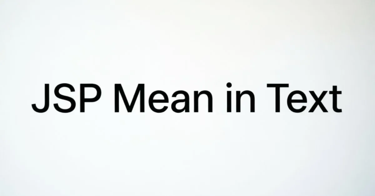 JSP Mean in Text