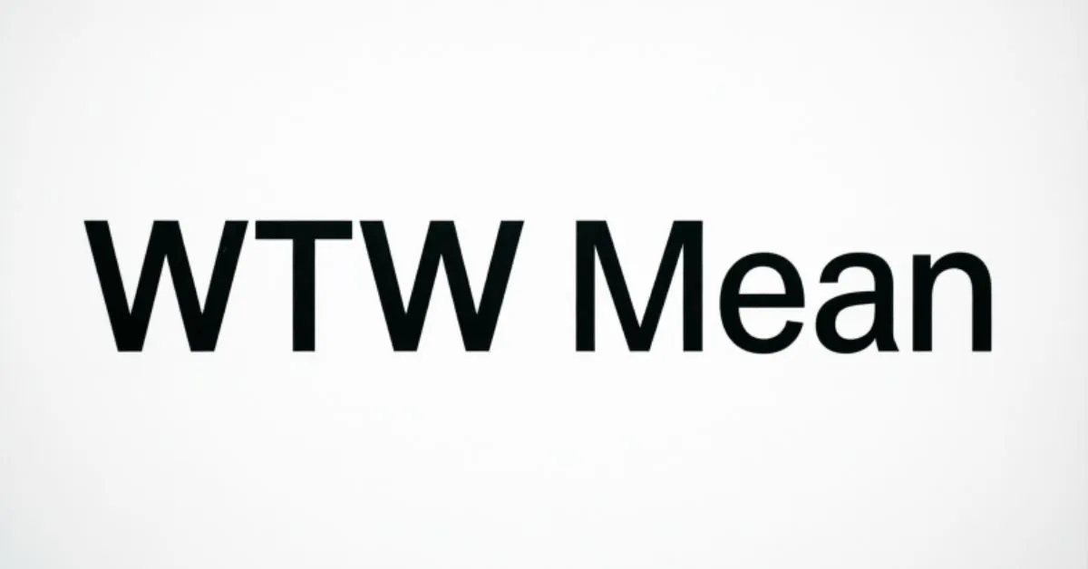WTW Mean in Text